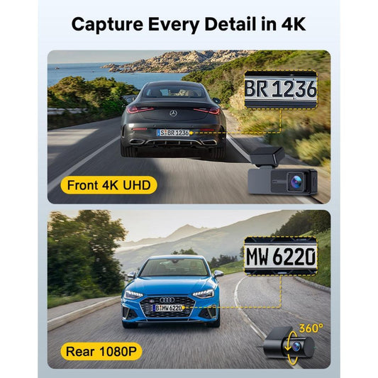 GKU D700 4K+1080P 5G WiFi GPS 3.18 Inch Touch Screen Dash Cam - gkutech