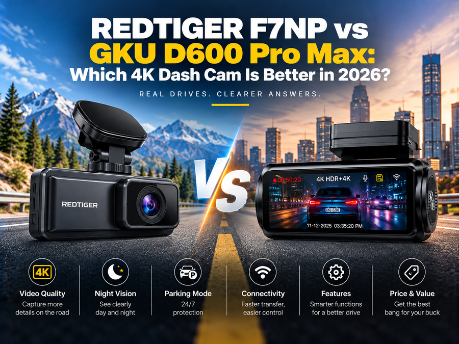 REDTIGER F7NP vs GKU D600 Pro Max: Which 4K Dash Cam Is Better in 2026?