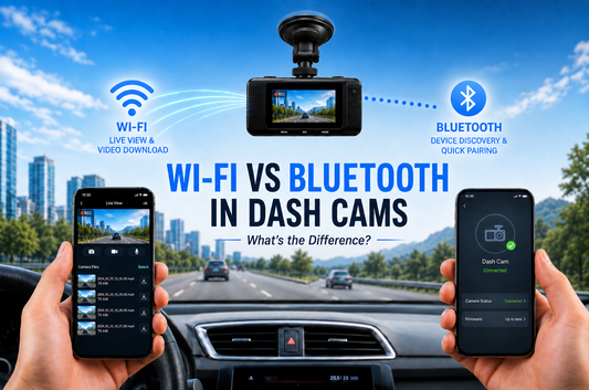 Wi-Fi vs Bluetooth in Dash Cams: What’s the Difference?