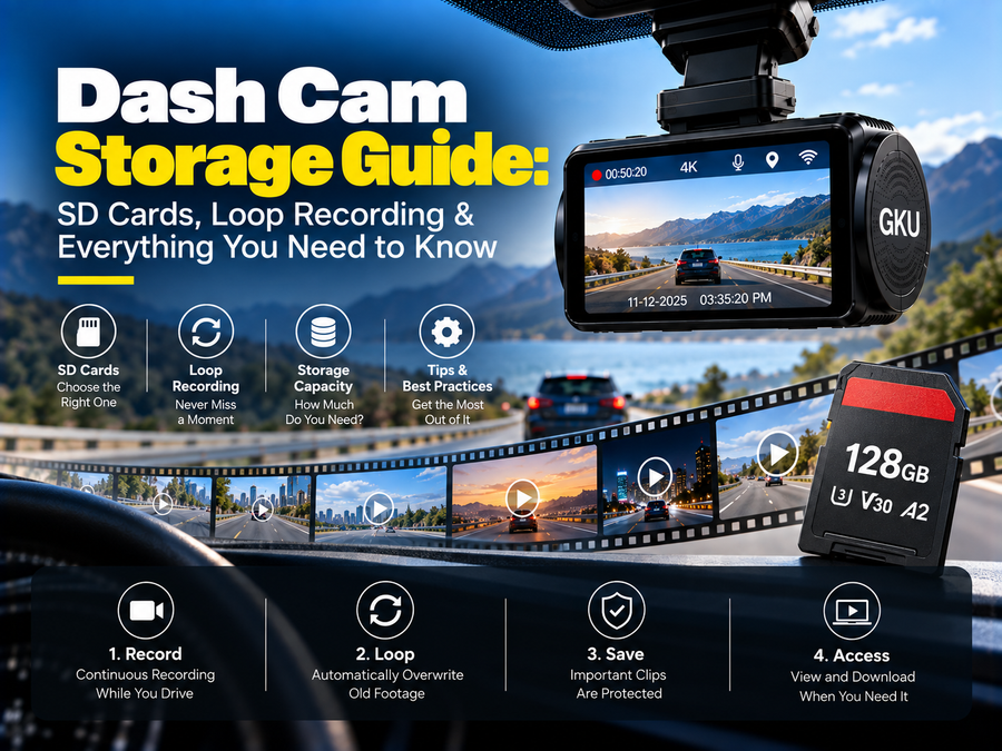 Dash Cam Storage Guide: SD Cards, Loop Recording & Everything You Need to Know