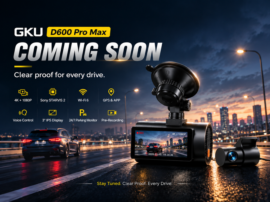 GKU D600 Pro Max: Next-Gen 4K STARVIS 2 Dual Dash Cam Is Coming Soon