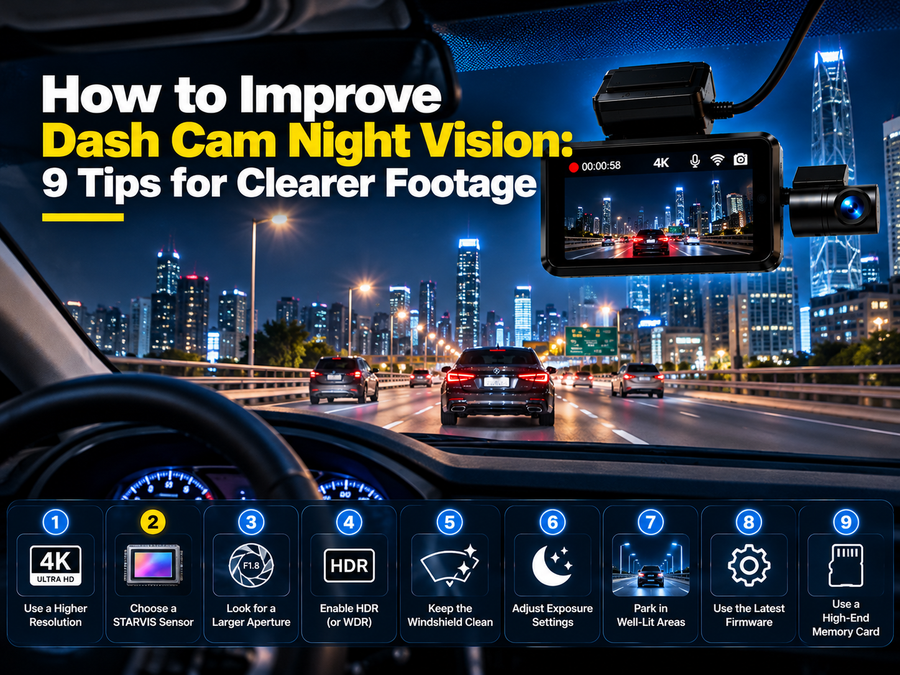How to Improve Dash Cam Night Vision: 9 Tips for Clearer Footage