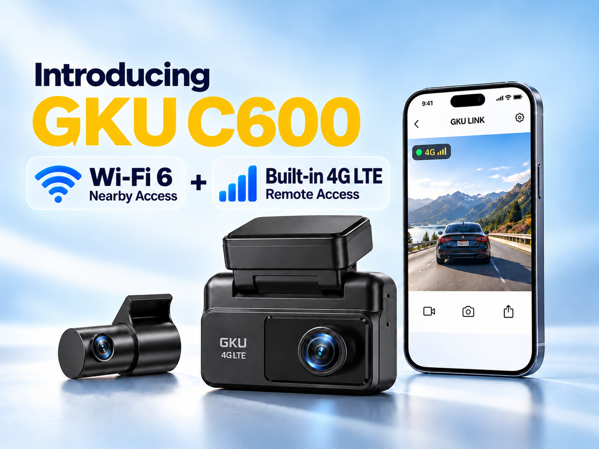 Meet the GKU C600: A 4G LTE Dash Cam with Remote Viewing