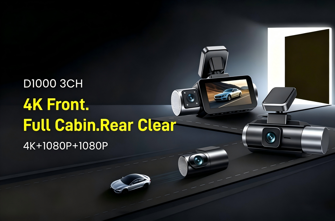 GKU Unveils D1000 3-Channel 4K Dash Cam, Redefining Full-Vehicle