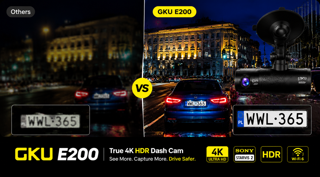 Night Vision Matters: See How the GKU E200 Outperforms Conventional Dash Cams