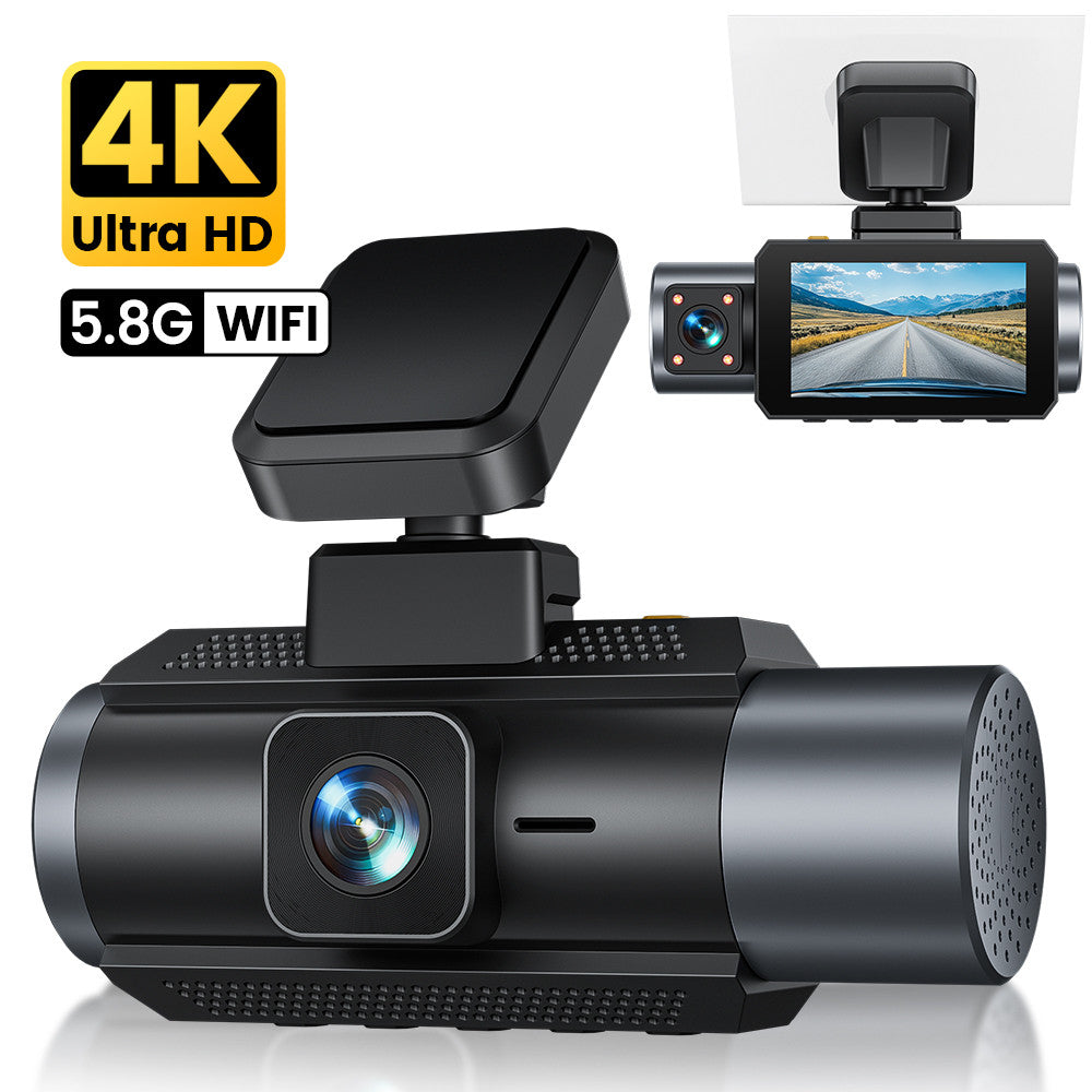 GKU/D600PRO/ダッシュカメラ 4K[新品●未開封] GKU D600Pro 4K WiFi GPS With 1.47 Inch IPS Screen Dash Cam