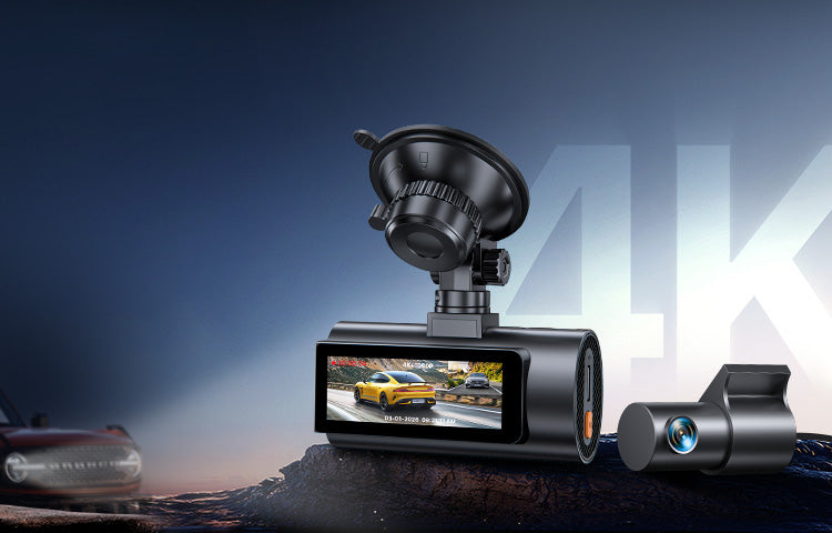 GKU Dash Cam – 4K Front & Rear Dash Cam for Cars, Trucks & Uber