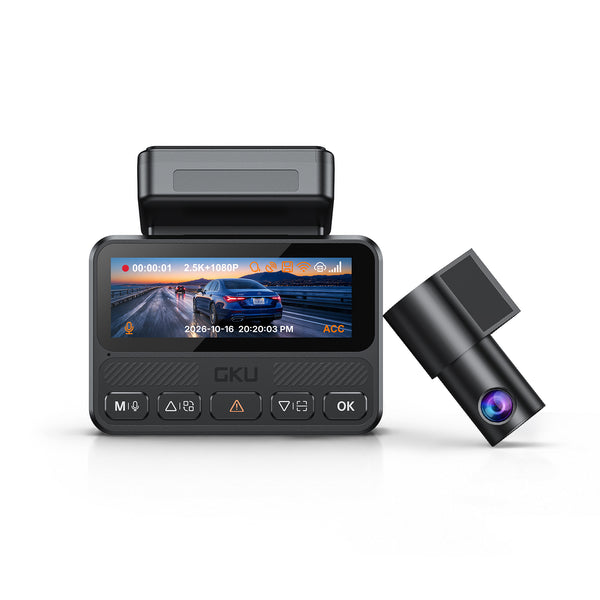 GKU C600 4G LTE Dash Cam with Cloud Storage, Wireless Dash Cam Front and Rear with WiFi 6