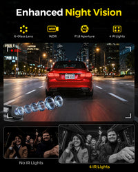 GKU C300 3-Channel Dash Cam |Front, Cabin, Rear