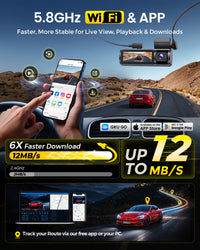 GKU C300 3-Channel Dash Cam |Front, Cabin, Rear