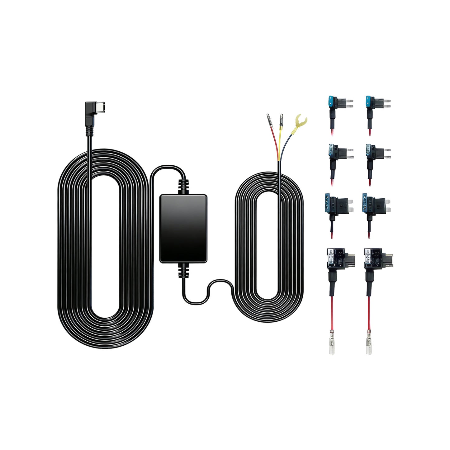 GKU Dash Cam Hardwire Kit, Type-C ACC with Fuse Tap, 3M Cable, Low Voltage Protection for 24H Parking Mode