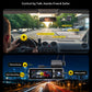 GKU C300 4K+1080P+4K Triple Dash Cam| Front, Cabin & Rear Camera for Rideshare Drivers with GPS & Voice Control, 64GB Card Pre-installed