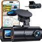 GKU D600 Pro Max Dash Cam Front and Rear, STARVIS 2 Sensor, Fastest 5.8GHz WiFi 6.0, Voice Control, 3 "IPS Car Camera with GPS (No SD Card)