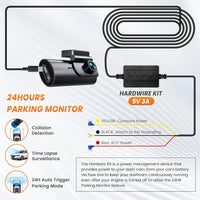 GKU Dash Cam Hardwire Kit, Type-C ACC with Fuse Tap, 3M Cable, Low Voltage Protection for 24H Parking Mode