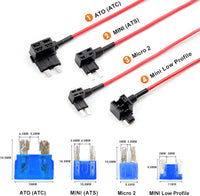 GKU Dash Cam Hardwire Kit, Type-C ACC with Fuse Tap, 3M Cable, Low Voltage Protection for 24H Parking Mode