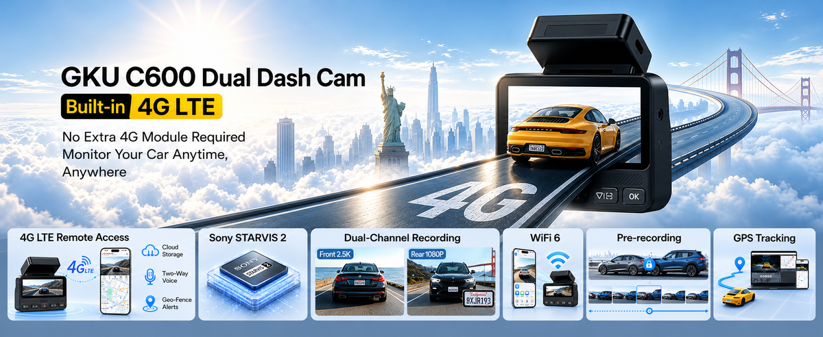C600 4G LTE & WIFI Front & Rear Dash Cam