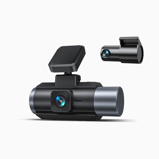 GKU D1000 3 Channel Dash Cam | 4K+1080P+1080P Front Rear & Cabin Camera with GPS