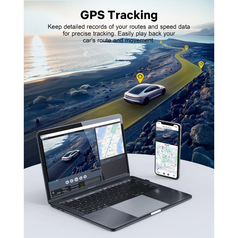 GKU D700 4K + 1080P 5G WiFi GPS 3,18-calowa kamera samochodowa z ekranem dotykowym