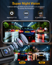 GKU D900 4K Dash Cam Front and Rear | STARVIS Sensor