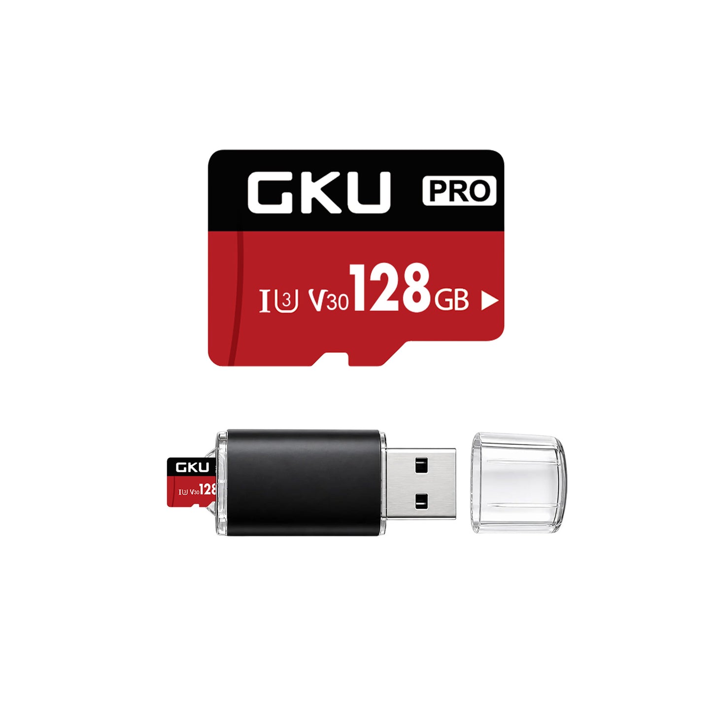 GKU 128GB High Endurance MicroSD Card for Dash Cam | U3 V30 4K Recording