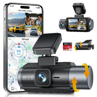 GKU D1000 3 Channel 5.8GHz WiFi Dash Cam - gkutech