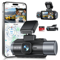 GKU D1000 3 Channel 5.8GHz WiFi Dash Cam - gkutech