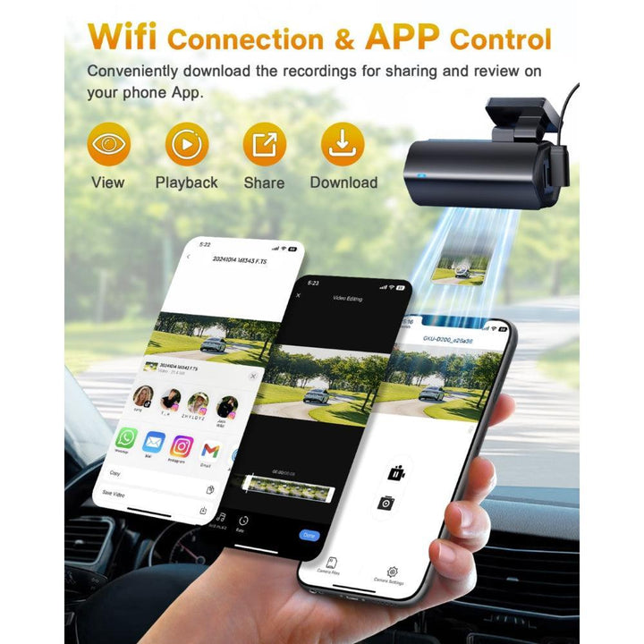 GKU D200 Ultra HD 4K Front Dash Cam - gkutech