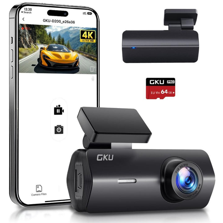 GKU D200 Ultra HD 4K Front Dash Cam - gkutech