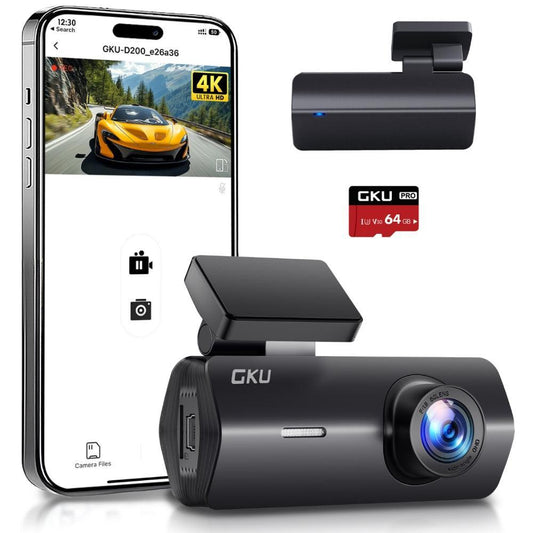 GKU D200 Ultra HD 4K Front Dash Cam - gkutech