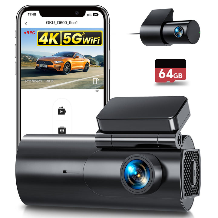 GKU D600 4K/2.5K WiFi Dash Cam - gkutech