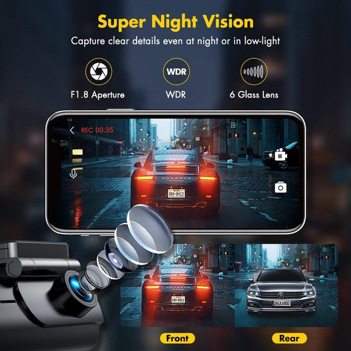 GKU D600 4K/2.5K WiFi Dash Cam - gkutech