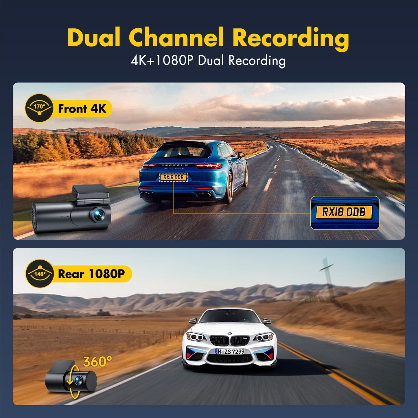 GKU D600 4K/2.5K WiFi Dash Cam - gkutech