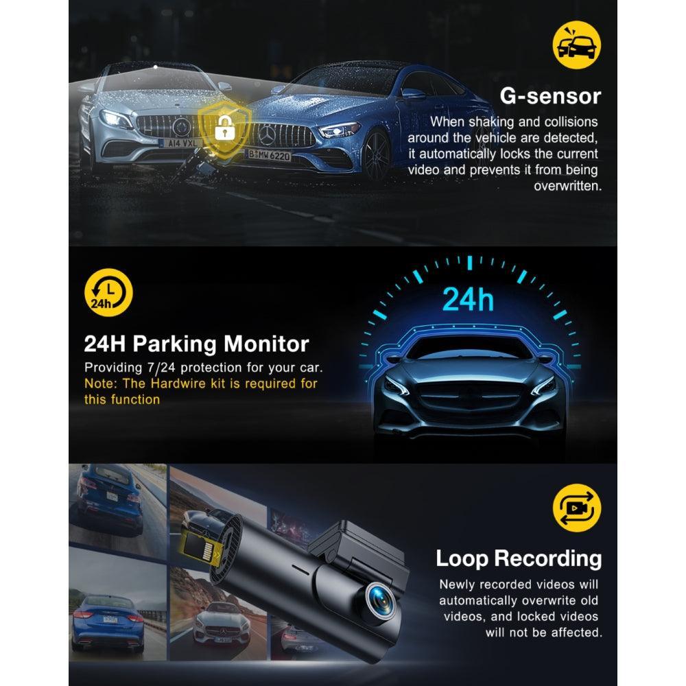 GKU D600Pro 4K WiFi GPS With 1.47 Inch IPS Screen Dash Cam - gkutech