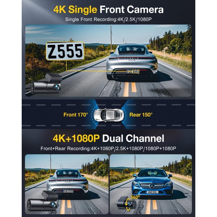 GKU D600Pro 4K WiFi GPS With 1.47 Inch IPS Screen Dash Cam - gkutech