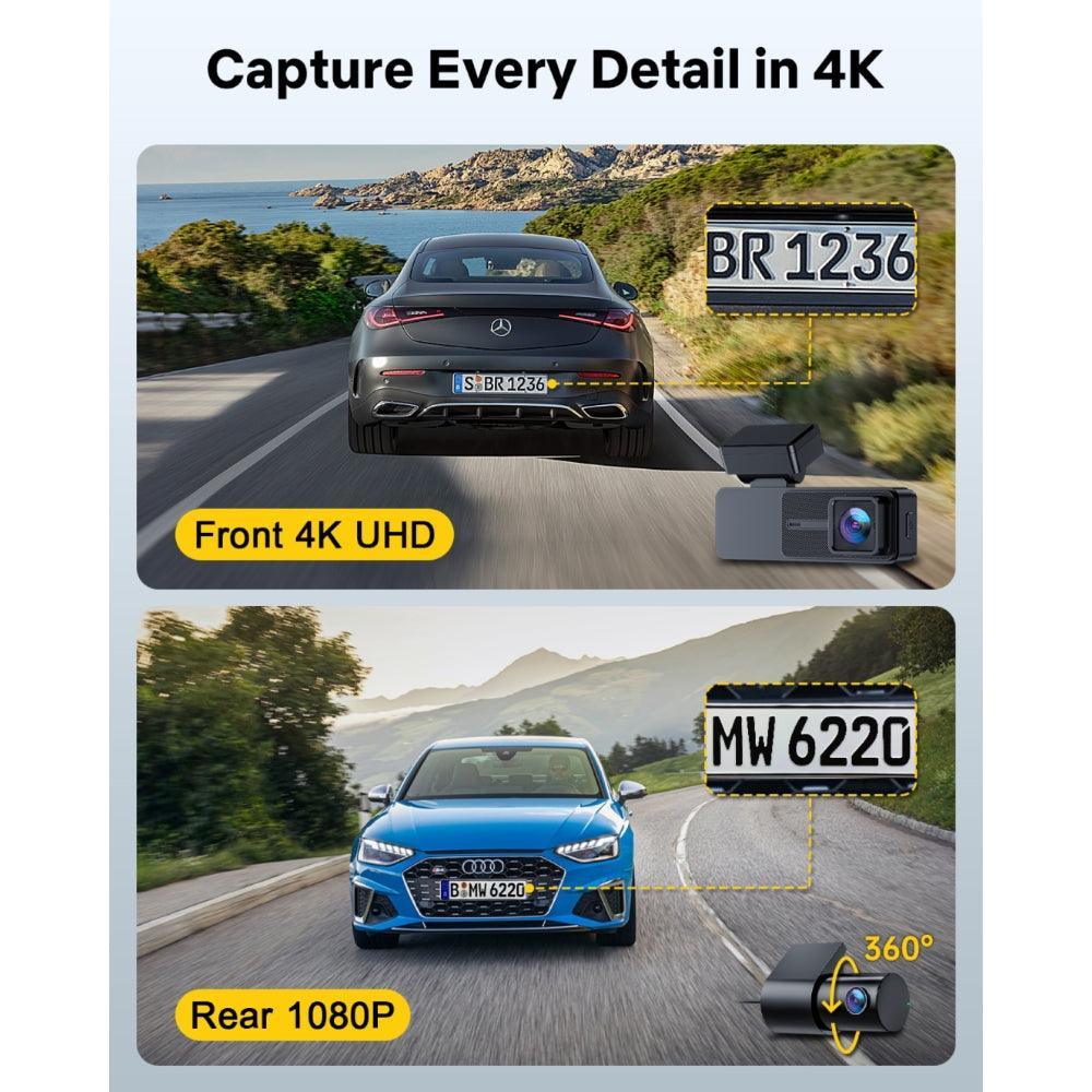 GKU D700 4K+1080P 5G WiFi GPS 3.18 Inch Touch Screen Dash Cam - gkutech