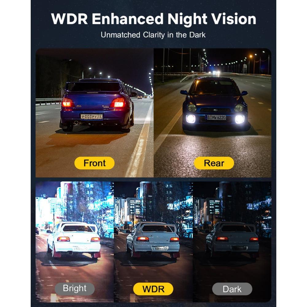 GKU D700 4K+1080P 5G WiFi GPS 3.18 Inch Touch Screen Dash Cam,64GB
