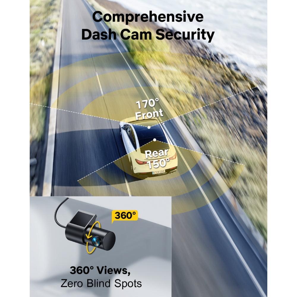 GKU D700 4K+1080P 5G WiFi GPS 3.18 Inch Touch Screen Dash Cam,64GB