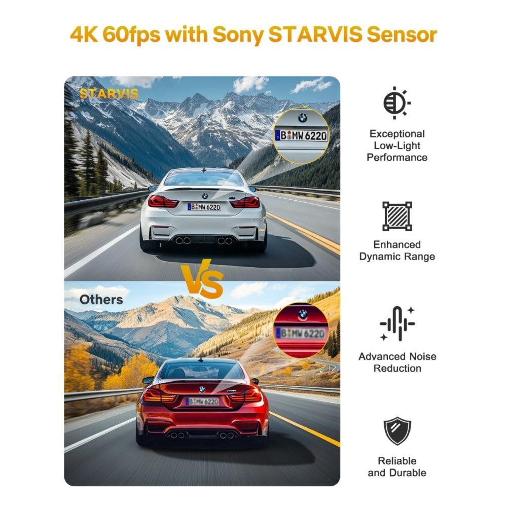 GKU D900 4K Dash Cam Front and Rear | STARVIS Sensor – gkutech