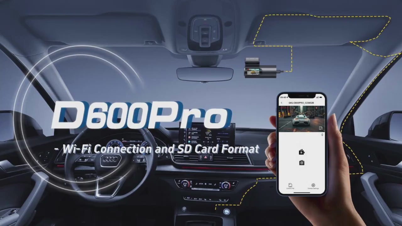 GKU D600 Pro 4K Front & Rear Dash Cam with GPS & 5GHz WiFi – gkutech